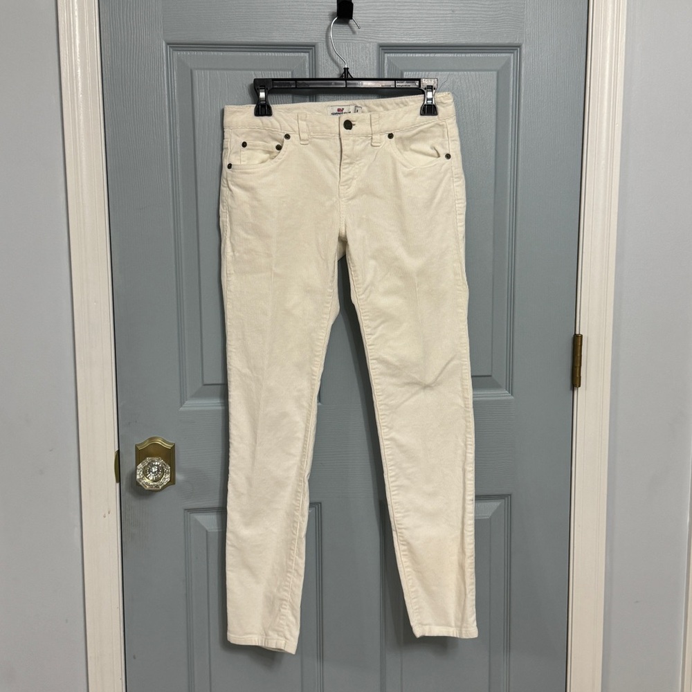 Vineyard Vines White Corduroy Pants Size 2 2015 2P0177‎ Cotton Stretch 5 Pocket